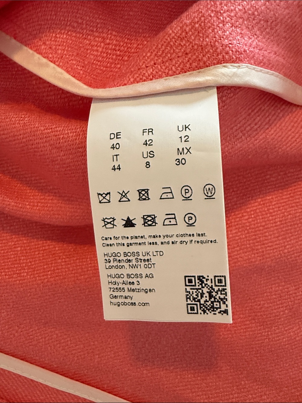 BOSS Coral Pink Single-Button Women's Blazer - Picture 5 of 7